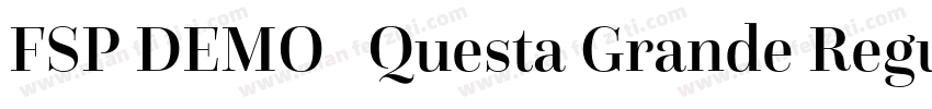 FSP DEMO   Questa Grande Regular字体转换